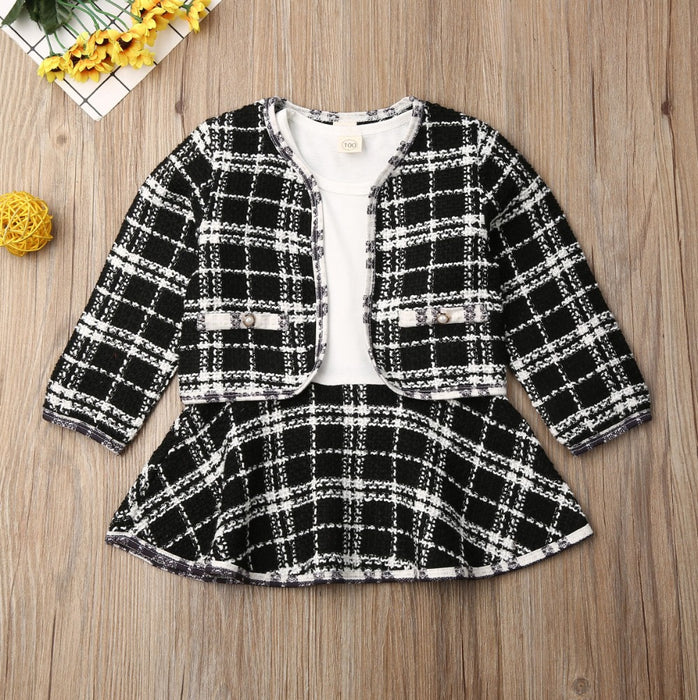 Children's Baby Long-sleeved Dresses Two-piece