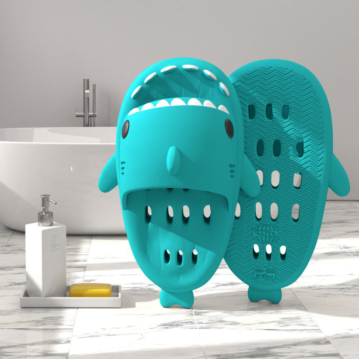 Shark Slippers With Drain Holes Shower Shoes