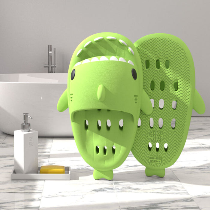 Shark Slippers With Drain Holes Shower Shoes